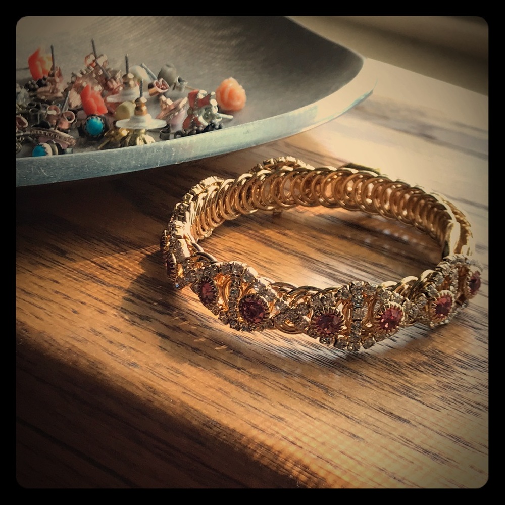 Monet Pink & Gold Bracelet